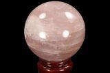 Polished Rose Quartz Sphere - Madagascar #93006-1
